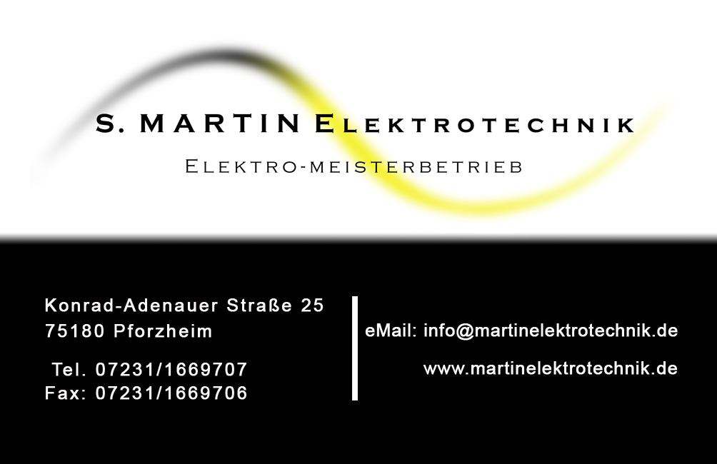 Martin Elektrotechnik Visitenkarte